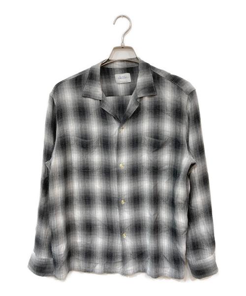 TOWN CRAFT（タウンクラフト）TOWN CRAFT (タウンクラフト) レーヨンオンブレチェックシャツ グレー サイズ:SIZE Sの古着・服飾アイテム