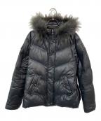 BURBERRY LONDONバーバリーロンドン）の古着「ファー付きダウンジャケット」｜ブラック