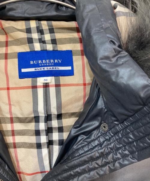 BURBERRY LONDON（バーバリーロンドン）BURBERRY LONDON (バーバリーロンドン) ファー付きダウンジャケット ブラック サイズ:38の古着・服飾アイテム