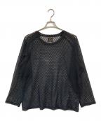 Needlesニードルズ）の古着「L/S U-Neck Tee - PE/W Raschel Lace」｜ブラック