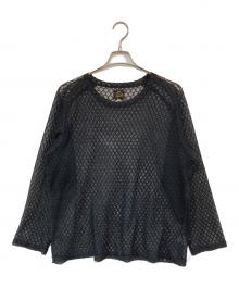 Needles（ニードルズ）の古着「L/S U-Neck Tee - PE/W Raschel Lace」｜ブラック