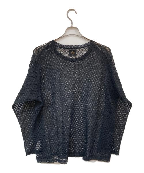 Needles（ニードルズ）Needles (ニードルズ) L/S U-Neck Tee - PE/W Raschel Lace ブラック サイズ:Lの古着・服飾アイテム