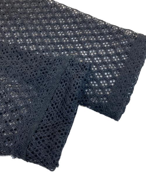 Needles（ニードルズ）Needles (ニードルズ) L/S U-Neck Tee - PE/W Raschel Lace ブラック サイズ:Lの古着・服飾アイテム