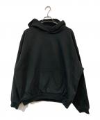 LOS ANGELES APPARELロサンゼルスアパレル）の古着「14オンス ヘビーフリース プルオーバーフード スウェット」｜ブラック