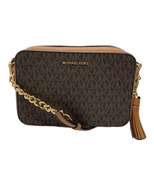MICHAEL KORS（マイケル・コース）MICHAEL KORS (マイケル・コース) モノグラム ショルダーバッグ ブラウンの古着・服飾アイテム