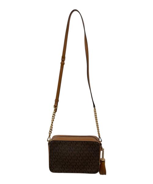 MICHAEL KORS（マイケル・コース）MICHAEL KORS (マイケル・コース) モノグラム ショルダーバッグ ブラウンの古着・服飾アイテム