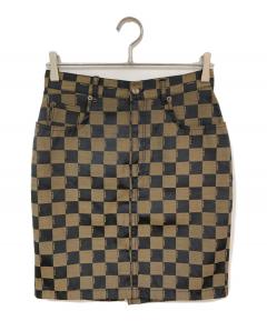FENDI ズッカ柄 スカート タイトスカート ミニスカート 40(XS) 中古・古着通販】FENDI (フェンディ) ズッカ柄 ビジューミニスカート