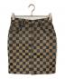 FENDI（フェンディ）の古着「ブロックチェックスカート」｜ブラウン×ブラック