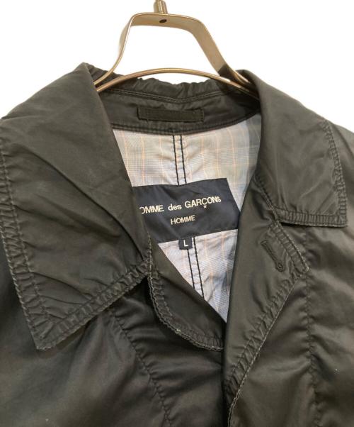 COMME des GARCONS HOMME（コムデギャルソン オム）COMME des GARCONS HOMME (コムデギャルソン オム) コットンステンカラーコート ブラック サイズ:SIZE Lの古着・服飾アイテム