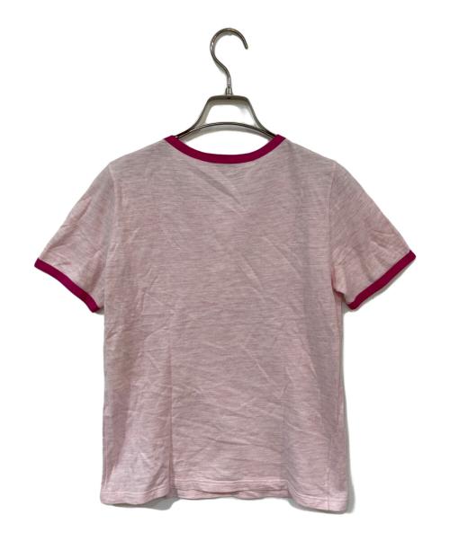 LOUIS VUITTON（ルイ ヴィトン）LOUIS VUITTON (ルイ ヴィトン) ロゴヘンリーネックTシャツ ピンク サイズ:Lの古着・服飾アイテム
