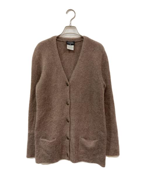 CHANEL（シャネル）CHANEL (シャネル) モヘヤ混カーディガン ブラウン サイズ:SIZE 38の古着・服飾アイテム
