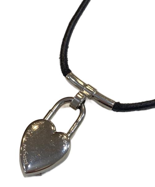 HERMES（エルメス）HERMES (エルメス) カデナファンタジーハートネックレス ブラック×シルバーの古着・服飾アイテム