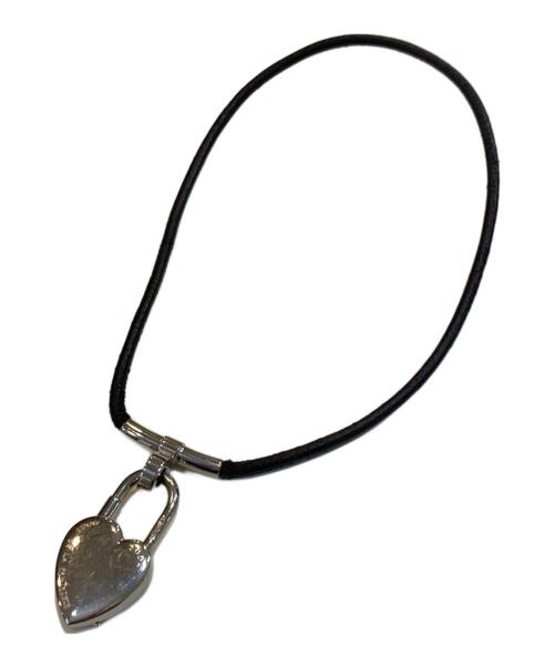 HERMES（エルメス）HERMES (エルメス) カデナファンタジーハートネックレス ブラック×シルバーの古着・服飾アイテム