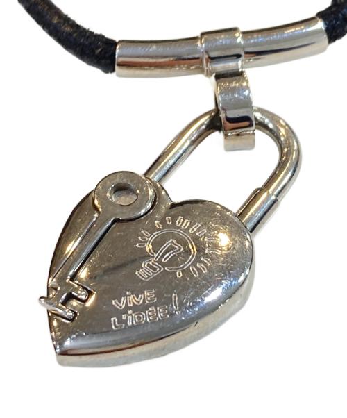 HERMES（エルメス）HERMES (エルメス) カデナファンタジーハートネックレス ブラック×シルバーの古着・服飾アイテム