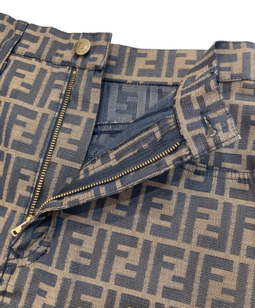 FENDI（フェンディ）FENDI (フェンディ) ズッカ柄スカート ブラウン サイズ:SIZE 40の古着・服飾アイテム