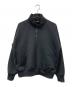 AURALEE（オーラリー）の古着「BAGGY POLYESTER SWEAT HALF ZIP P/O/バギーポリエステルスウェットハーフジップ」｜ブラック