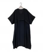 LIMI feuリミフゥ）の古着「レイヤードワンピース」｜ブラック