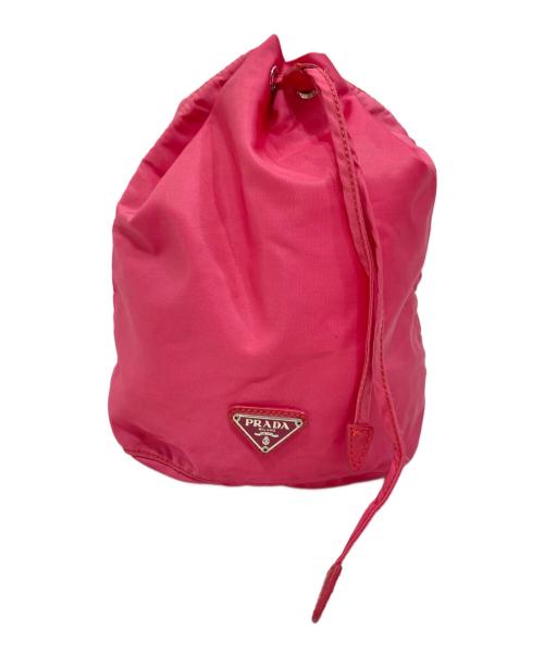 PRADA（プラダ）PRADA (プラダ) 巾着ポーチ ピンクの古着・服飾アイテム