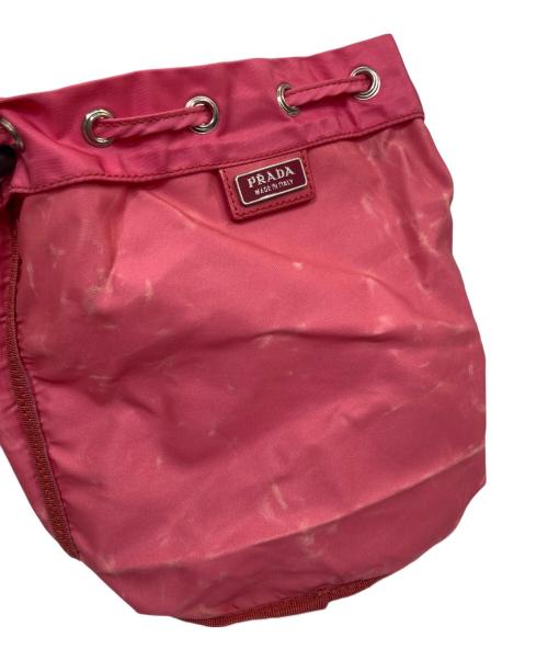 PRADA（プラダ）PRADA (プラダ) 巾着ポーチ ピンクの古着・服飾アイテム