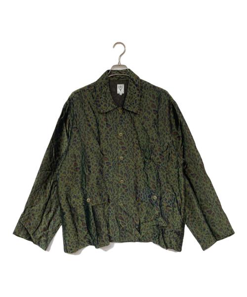 South2 West8（サウスツー ウエストエイト）south2 west8 (サウスツー ウエストエイト) 総柄シャツ カーキ サイズ:Mの古着・服飾アイテム