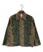 South2 West8サウスツー ウエストエイト）の古着「総柄シャツ」｜グリーン×ベージュ