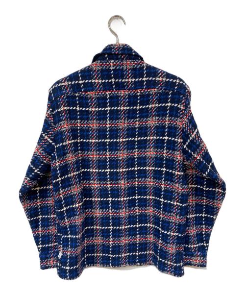 WAX LONDON（ワックスロンドン）wax london (ワックスロンドン) チェックシャツジャケット ブルー サイズ:Mの古着・服飾アイテム