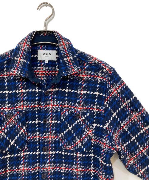 WAX LONDON（ワックスロンドン）wax london (ワックスロンドン) チェックシャツジャケット ブルー サイズ:Mの古着・服飾アイテム