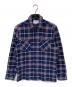 wax london（ワックスロンドン）の古着「チェックシャツジャケット」｜ブルー