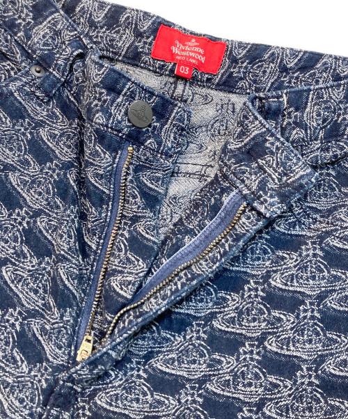 Vivienne Westwood（ヴィヴィアンウエストウッド）Vivienne Westwood (ヴィヴィアンウエストウッド) オーブ柄スキニーパンツ インディゴ サイズ:SIZE 03の古着・服飾アイテム
