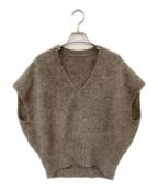 Nobleノーブル）の古着「ファーニットVネックベスト」｜ブラウン