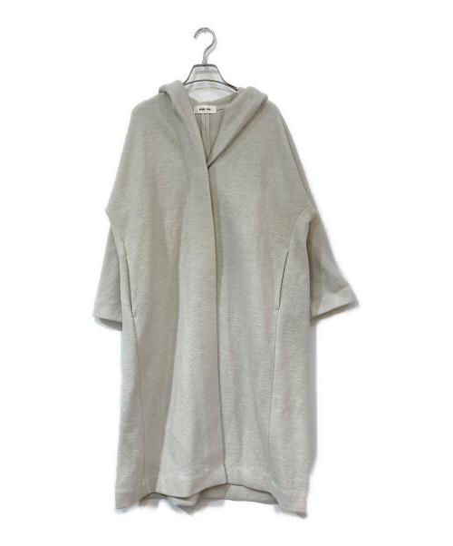 evam eva（エヴァムエヴァ）evam eva (エヴァムエヴァ) PRESS WOOL HOODED COAT/プレスウールフーデッドコート アイボリー サイズ:SIZE 1の古着・服飾アイテム