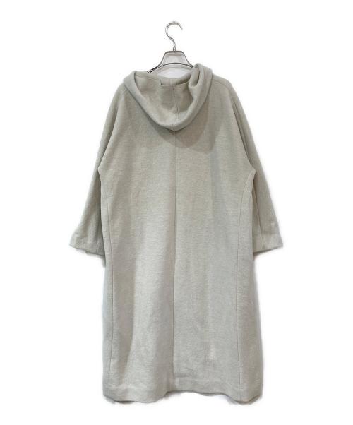 evam eva（エヴァムエヴァ）evam eva (エヴァムエヴァ) PRESS WOOL HOODED COAT/プレスウールフーデッドコート アイボリー サイズ:SIZE 1の古着・服飾アイテム