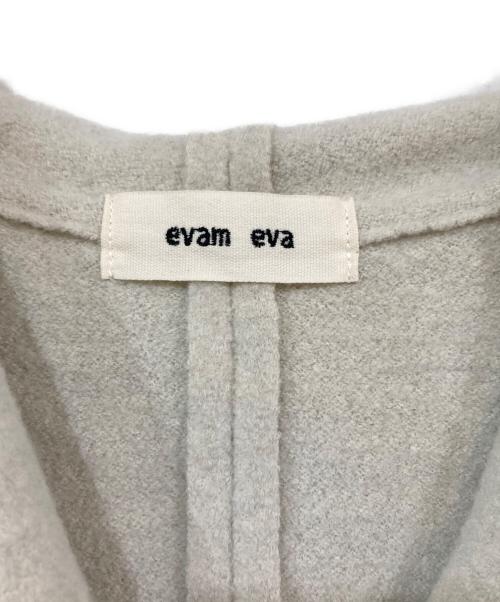 evam eva（エヴァムエヴァ）evam eva (エヴァムエヴァ) PRESS WOOL HOODED COAT/プレスウールフーデッドコート アイボリー サイズ:SIZE 1の古着・服飾アイテム