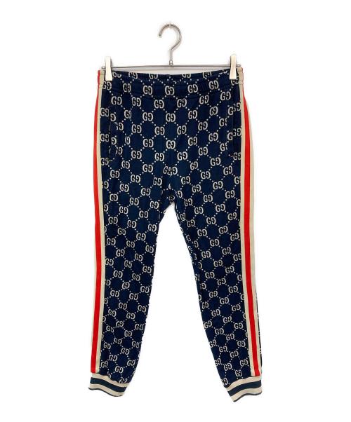 GUCCI（グッチ）GUCCI (グッチ) GGジャカード トラックパンツ ネイビー サイズ:Sの古着・服飾アイテム