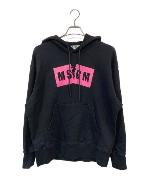 MSGM（エムエスジーエム）MSGM (エムエスジーエム) プルオーバーパーカー ブラック サイズ:SIZE Sの古着・服飾アイテム