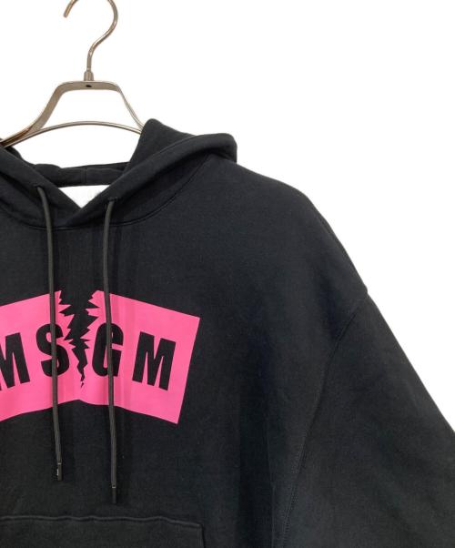 MSGM（エムエスジーエム）MSGM (エムエスジーエム) プルオーバーパーカー ブラック サイズ:SIZE Sの古着・服飾アイテム