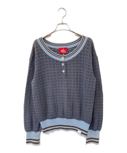 Vivienne Westwood（ヴィヴィアンウエストウッド）Vivienne Westwood (ヴィヴィアンウエストウッド) クルーネックカーディガン グレー サイズ:SIZE OOの古着・服飾アイテム