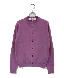 PLAY COMME des GARCONS（プレイコムデギャルソン）の古着「ウールニットカーディガン」｜パープル