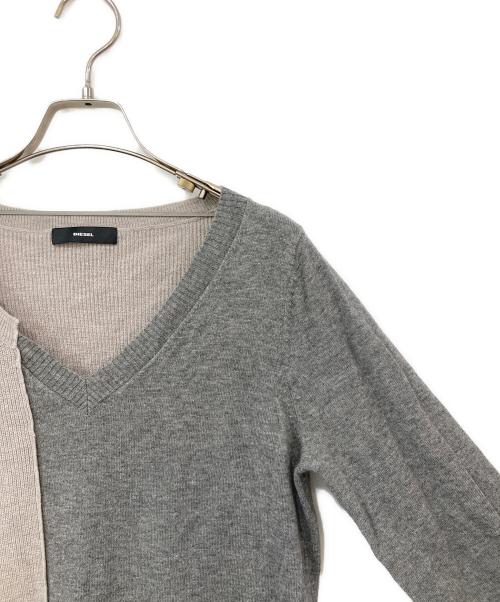DIESEL（ディーゼル）DIESEL (ディーゼル) ニットワンピース グレー サイズ:SIZE XS 未使用品の古着・服飾アイテム