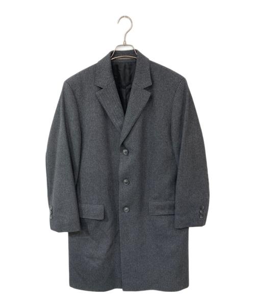 BOSS HUGO BOSS（ボス ヒューゴボス）BOSS HUGO BOSS (ボス ヒューゴボス) ウールカシミヤコート グレー サイズ:50の古着・服飾アイテム