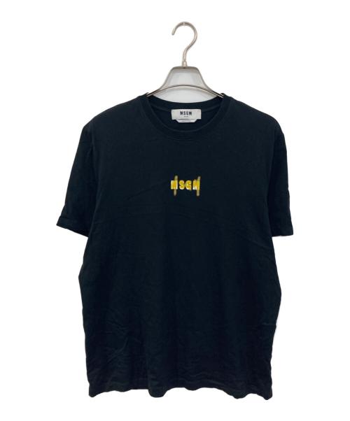 MSGM（エムエスジーエム）MSGM (エムエスジーエム) プリントTシャツ ブラック サイズ:SIZE Lの古着・服飾アイテム