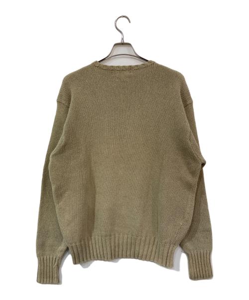 POLO RALPH LAUREN（ポロ・ラルフローレン）POLO RALPH LAUREN (ポロ・ラルフローレン) クルーネックニット ベージュ サイズ:SIZE Mの古着・服飾アイテム