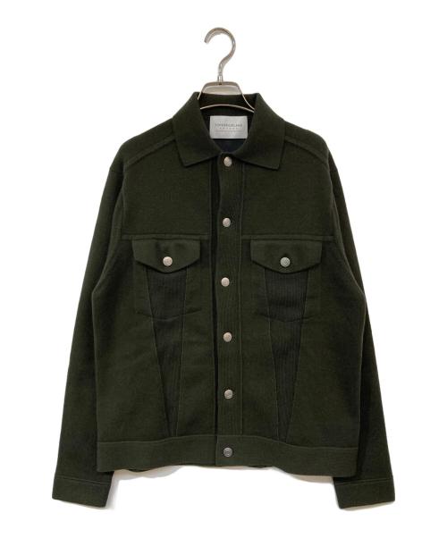 TOMORROW LAND tricot（トゥモローランド トリコ）TOMORROW LAND tricot (トゥモローランド トリコ) ウールカシミヤ ミラノリブ ニットGジャン オリーブ サイズ:SIZE Mの古着・服飾アイテム
