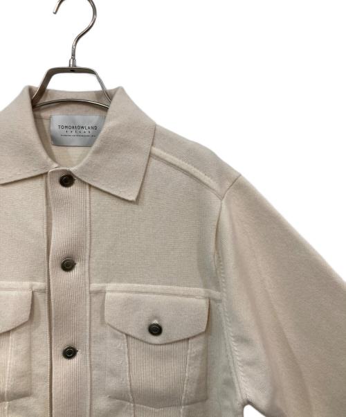 TOMORROW LAND tricot（トゥモローランド トリコ）TOMORROW LAND tricot (トゥモローランド トリコ) ウールカシミヤ ミラノリブ ニットGジャン ホワイト サイズ:SIZE Mの古着・服飾アイテム