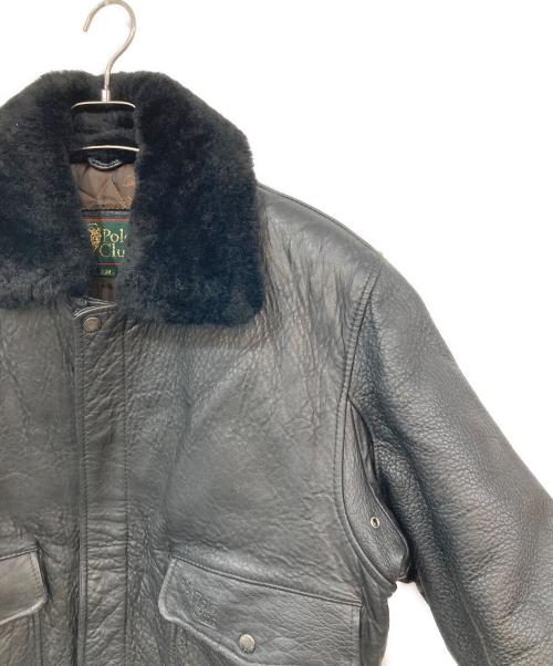 POLO CLUB（ポロクラブ）POLO CLUB (ポロクラブ) A-2フライトジャケット ブラック サイズ:SIZE Mの古着・服飾アイテム