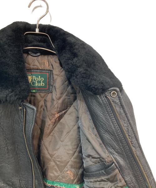 POLO CLUB（ポロクラブ）POLO CLUB (ポロクラブ) A-2フライトジャケット ブラック サイズ:SIZE Mの古着・服飾アイテム