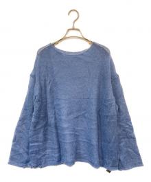 Spick and Span（スピック＆スパン）の古着「ルーズモヘヤミックスボートネックニット」｜ブルー