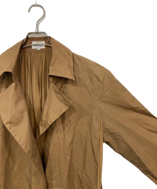 LANVIN en Bleu（ランバンオンブルー）LANVIN en Bleu (ランバンオンブルー) バックシアーコート ブラウン サイズ:38の古着・服飾アイテム