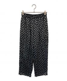 SLOBE IENA（スローブ イエナ）の古着「プリントサテンイージーパンツ」｜ブラック