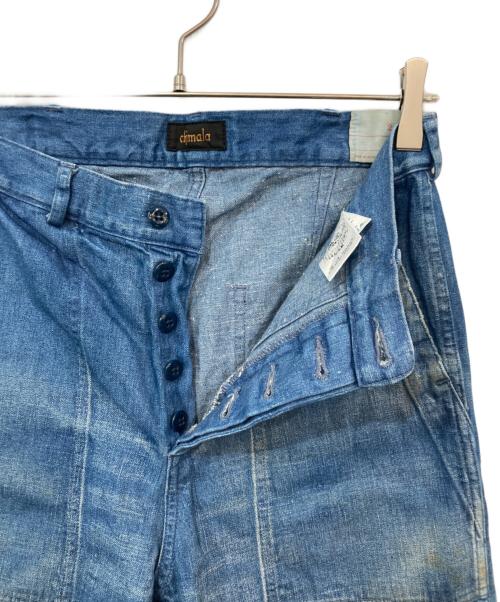 chimala（チマラ）chimala (チマラ) ヴィンテージ加工ワイドデニムパンツ インディゴ サイズ:26の古着・服飾アイテム